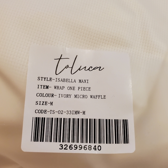 Toluca Isabella Maxi Wrap One-piece - Ivory Micro Waffle - Picture 11 of 16